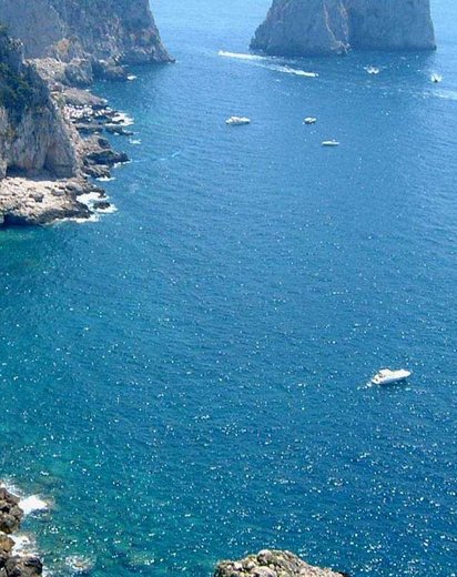 Cruising the waters off Capri, Bay of Naples, Italy