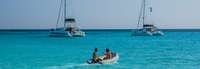 Maldives catamaran at anchor