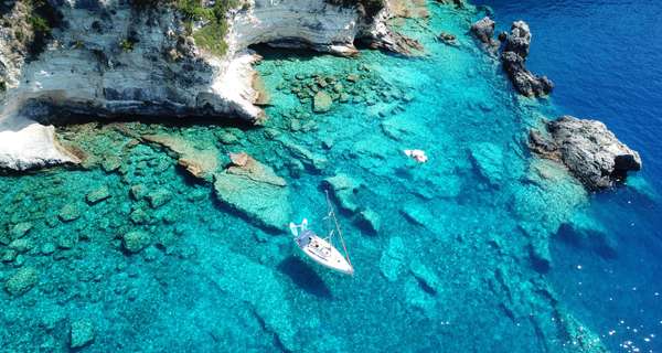 The turquoise coves of Paxos
